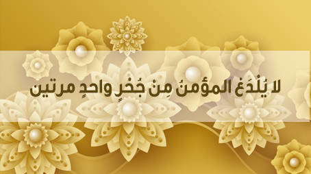 لا يُلْدَغ المؤمنُ مِنْ جُحْرٍ واحدٍ مرتين